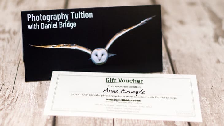 Private Photography Tuition Gift Voucher