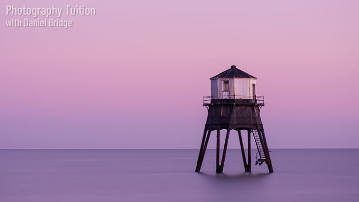 Long exposure shot of the Low Lighthouse, Dovercourt, Essex